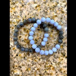 Handmade Gem Stone Bracelets (Set of 2)